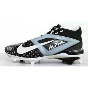 Nike Alpha Menace 4 Pro Football Cleats Black White Size 12‎ Performance Agility